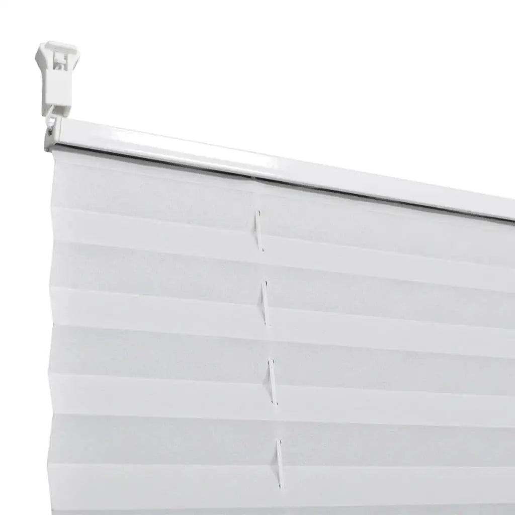 Sure! Here’s an optimized title for the product:White Blackout Pleated Shade 110x125 cm Privacy Light Blocking Curtain Blinds