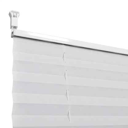 Sure! Here’s an optimized title for the product:White Blackout Pleated Shade 110x125 cm Privacy Light Blocking Curtain Blinds