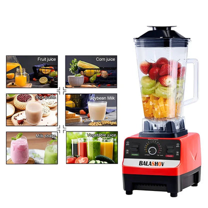 2000W tungt kommersiell klass Bixer Mixer Juicer Fruit Food Processor Ice Smoothies Blender High Power Juice Maker Crusher