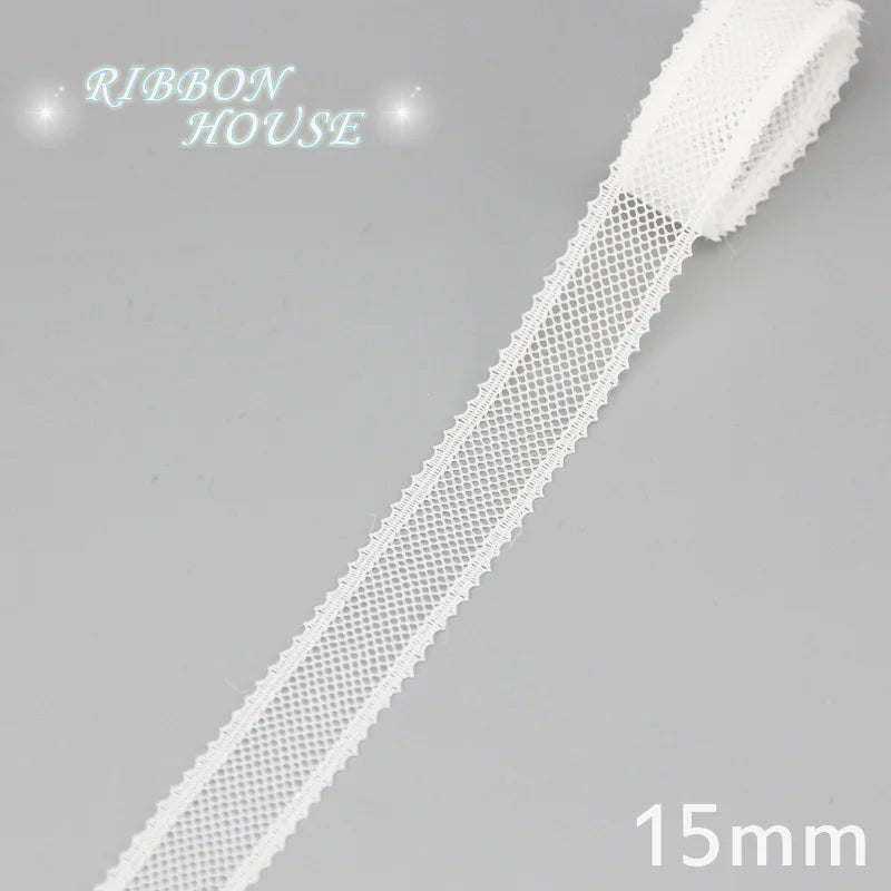 (5 yards/roll) white Lace ribbon fabric Webbing Decoration Lovely gift packing polyester Material