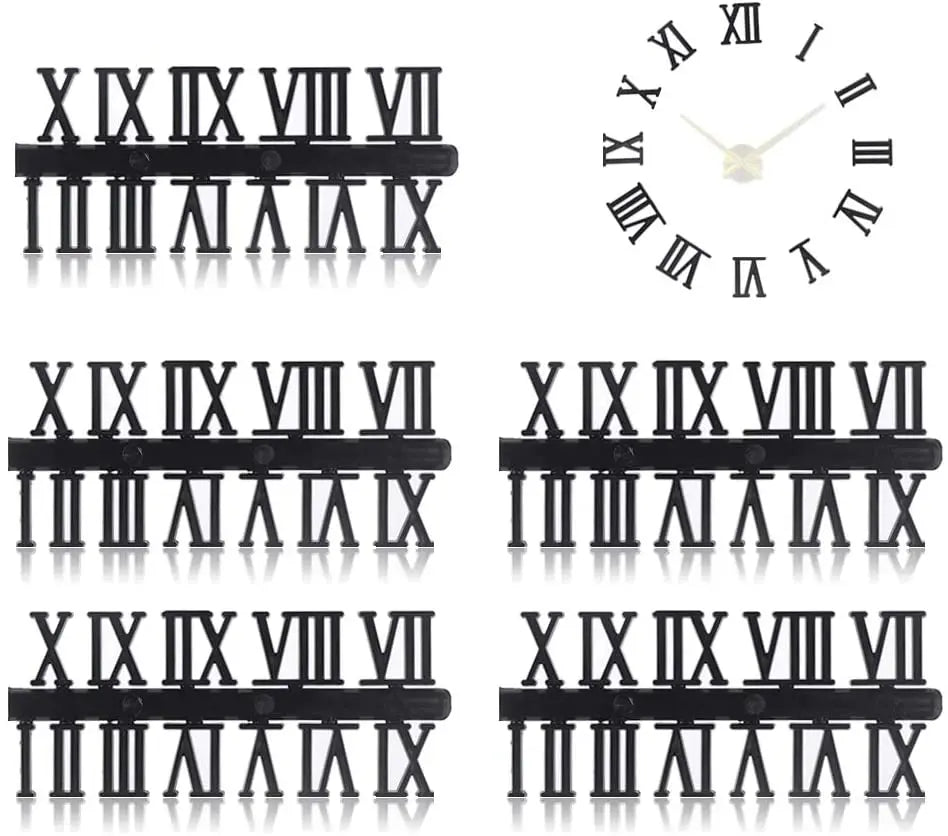 1 Set Complete Quartz Clock Dial Repair Kit Including Quartz Clock Movement and Mechanical Parts, Hands, Dial Numerals