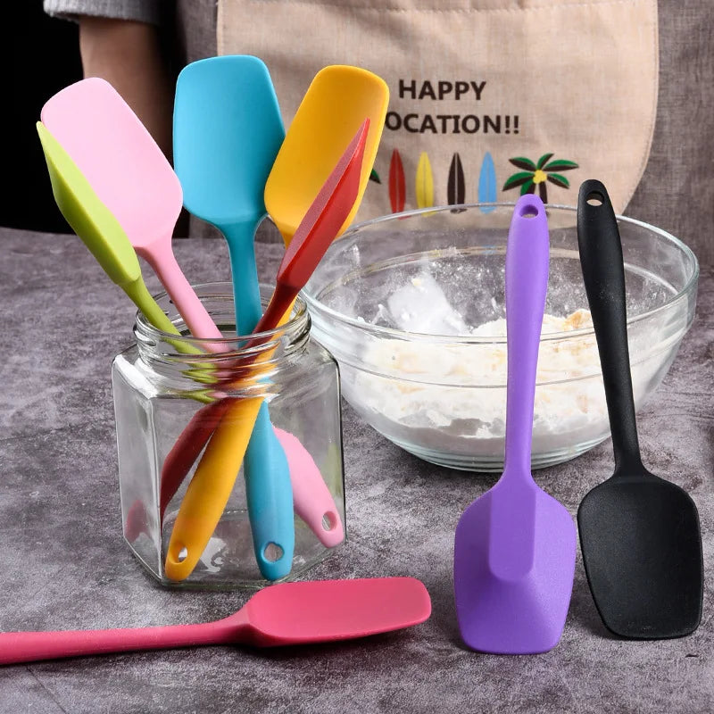 21 cm Silicona Spatula Cream Spatula Spátula Alta temperatura Resistente a la cuchara Cocina accesorios para hornear y herramientas para hornear