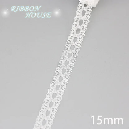 (5 yards/roll) white Lace ribbon fabric Webbing Decoration Lovely gift packing polyester Material