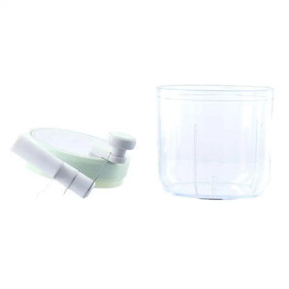 Robot culinaire vert, Gadgets de cuisine, hachoir à légumes, mélangeur, lames en acier inoxydable, hachoir manuel à traction, 200ml/400ml