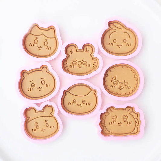 Cartoon Doll Cookie Cutters Pressable Biscuit Mold DIY Kitchen Baking Pastry Bakeware
