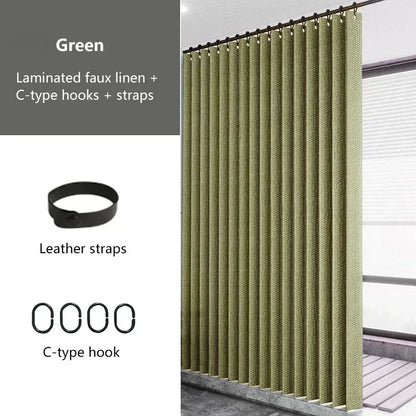 Thick Imitation Linen Shower Curtain Polyester Waterproof Shower Curtain Bath Curtains For Bathroom Bathtub Large Bathing Cover
