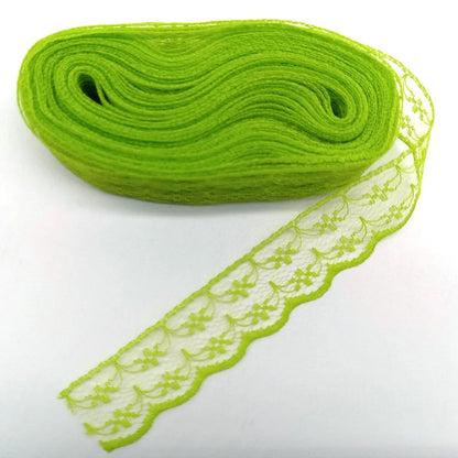 10yards Lace Ribbon Wedding Dress Fabrics for Embellishments for Sewing Handicraft Accessories Needlework Materials Width 2.3cm