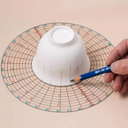 Spinner Tools Keramiske værktøjer Delende lineal Full Circle Divider Multifunktionelt maleri udligning