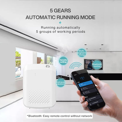 Smart Aroma difusor Hoteles Fragancia Cobertura de difusor de fragancia 500m³ olor eléctrico para el control de aceites esenciales de control de bluetooth para el hogar