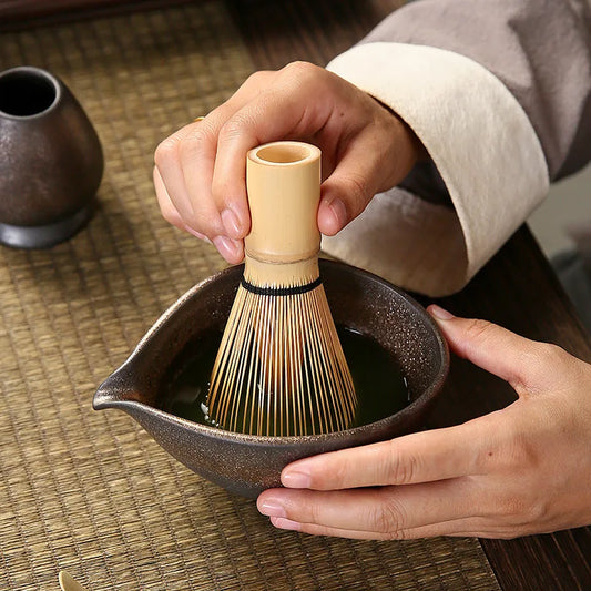 1pc Pottery de cerámica gruesa Chawan accesorios de tazón de té japonés matcha mezcla herramientas de cocina de tazón