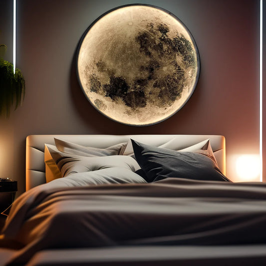 Lampada a parete a LED moderna Moon Lighting per interni per la sala da letto Sala da casa Decorazione per la casa Luci di dispositivo decorate Luster Lampade