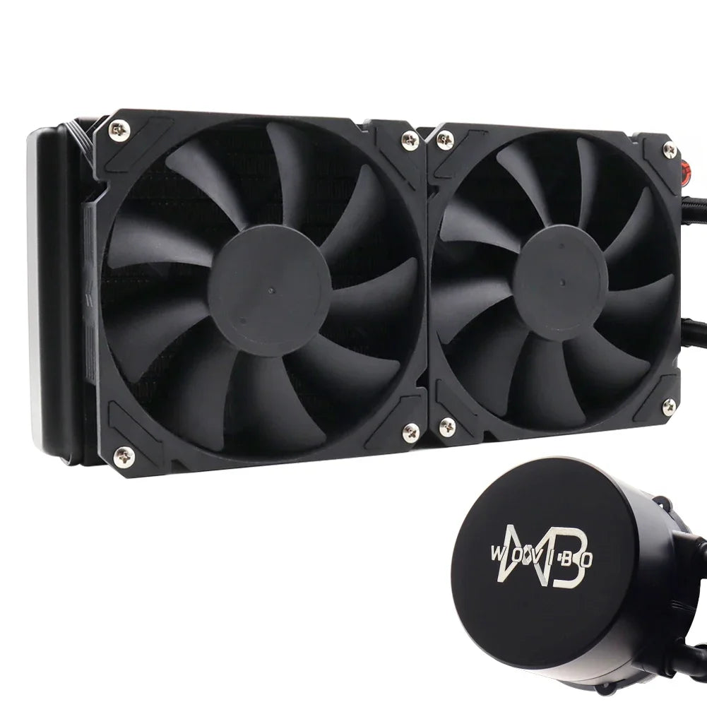 Vízhűtő számítógép 240 mm CPU Cooler PWM 4pin CPU Ventilador az Intel LGA 1200 115x 1700 2011 AMD AM5 radiátorhoz