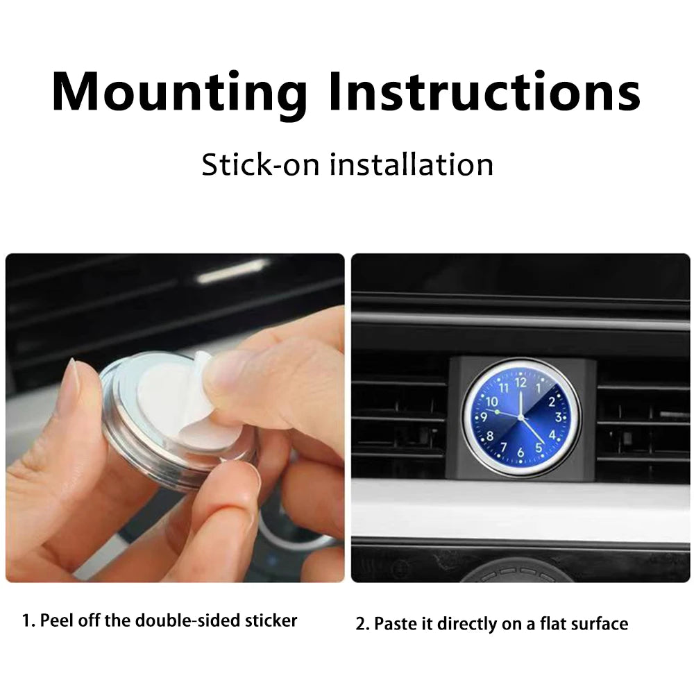 Car Quartz Clock Mini Watch Mini Electronic Clock Waterproof Bicycle Motorcycle Watch Auto Car Clock Dashboard Clock In Car