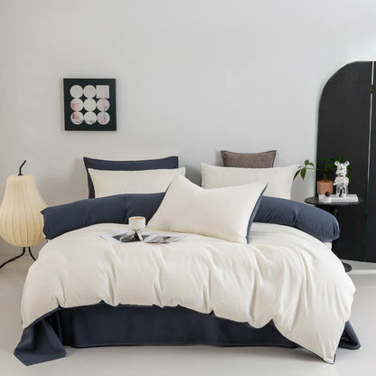 Solid Color Quilt Cover New Milled Washed Cotton Single Bed Duvet Europe US Popular Skin-friendly 220x240 Double Use Bedding