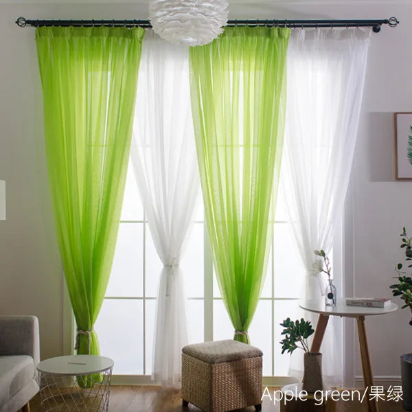 1side Romantic Home Decor Rose Voile Perspective Curtains Living Room Window Curtains Tulle Sheer Curtains only window screening