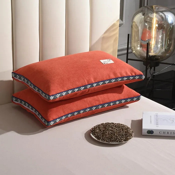 hard pillow core with pillowcase to protect the cervical vertebrae and aid sleep pillow Buckwheat shell pillow single dormitory