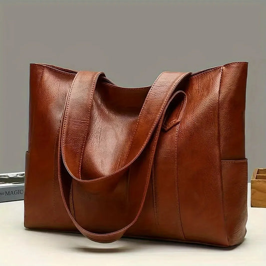 Sac fourre-tout de grande capacité vintage, sac à bandoulière végétalien rétro, sac à main décontracté pour femmes pour trajet