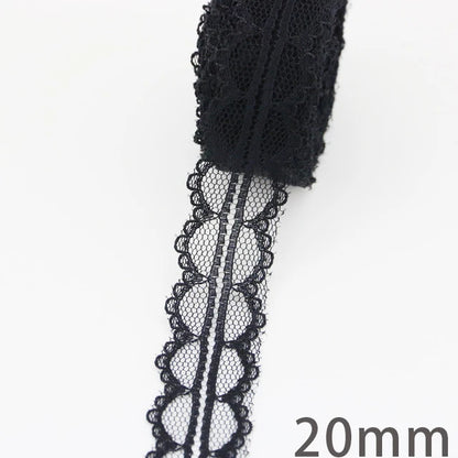 (10 yards/roll) Black lace fabric  ribbon Webbing Decoration Lovely gift packing Material