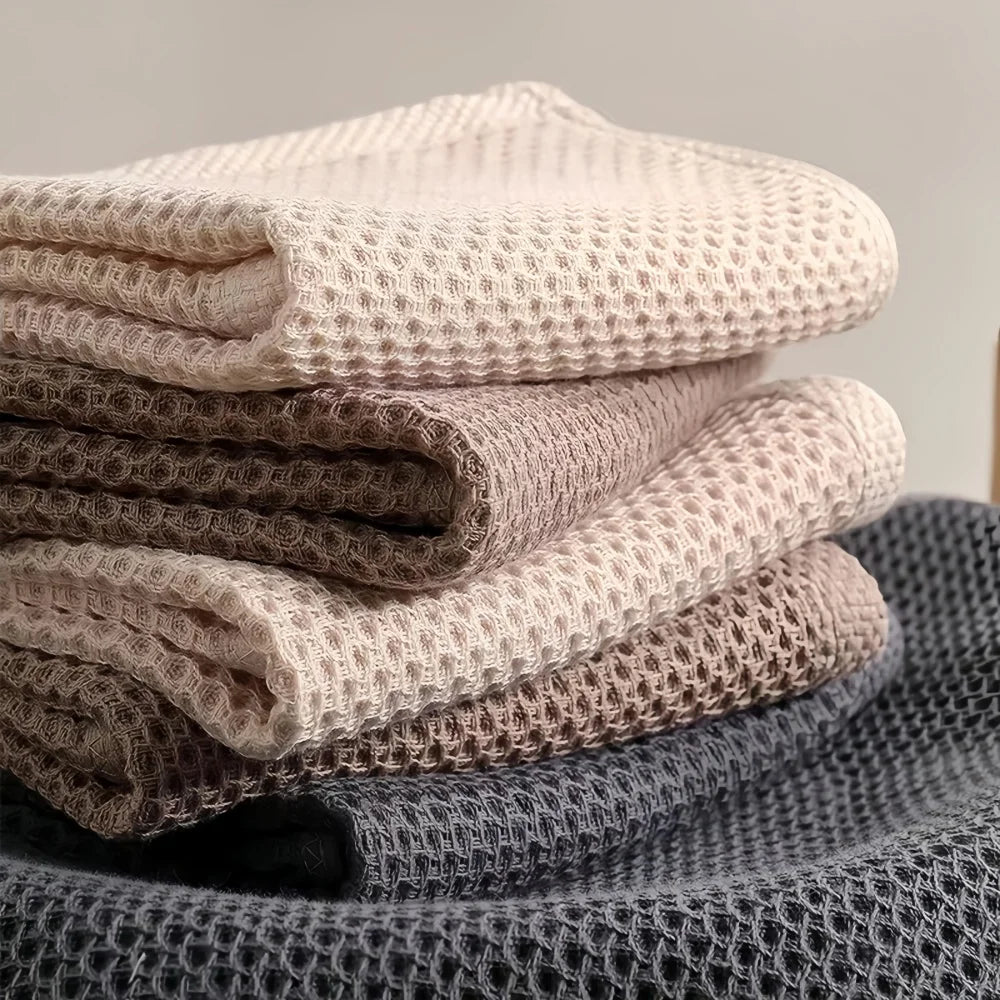 2/6Pcs Honeycomb 100% Cotton Dishcloth Towel Soft Absorbent Hand Towel Quick drying Home Kitchen Efficient Cleaning Cloth Tools