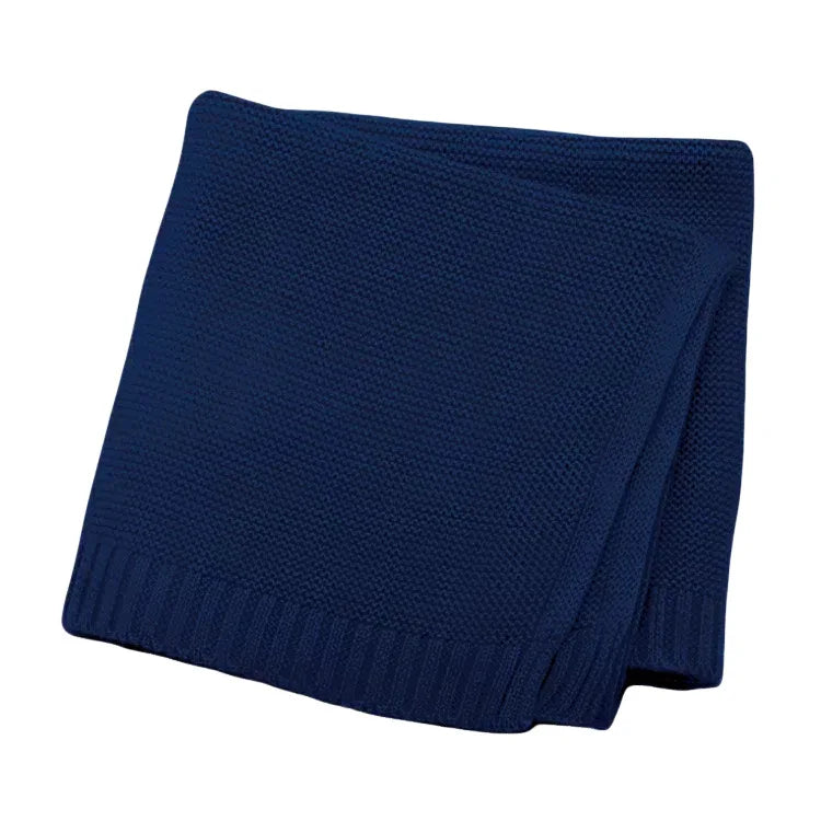 Personalized Kid Name Baby Blanket Embroidered New Born Baby Blanket Stroller Swaddles Breathable Cotton Knitted Blanket Bedding