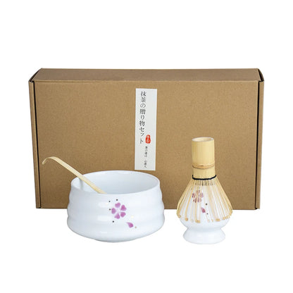 4kpl/asetettu käsintehty koti Easy Clean Matcha Teas Set -työkalupisarin kulho Vispilä Scoop Gift Seremony Perinteiset japanilaiset lisävarusteet