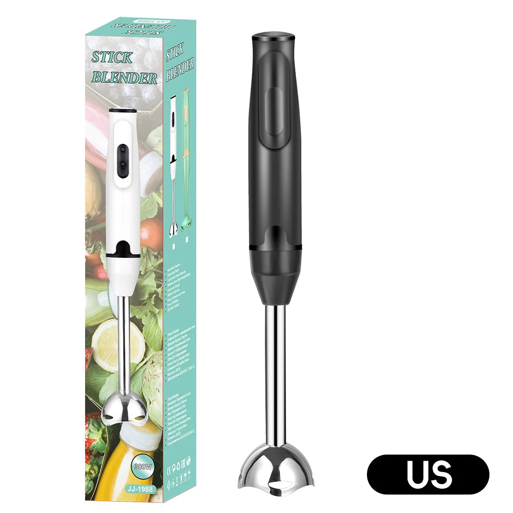 Nuovo frullatore elettrico EU/US/UK Spina Asta di agitazione Mixer Bastone in acciaio inossidabile Frullatore a immersione per uso alimentare per la cottura di alimenti per bambini Cucina