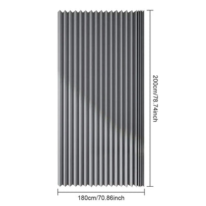 Foldable Magnetic Shower Curtain Waterproof Bath Curtain with 14 Hooks Bathroom Curtain Modern for Bathroom