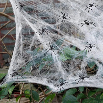 Halloween Decoration Party Accessoires Decoraties voor evenementen Scream Festa Spider Web Black Props Haunted House Spider