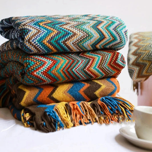 Boho Bett plaid Decken Geometry Aztec Baja Blabett Hafe Shapo Cover Rutsch Decred Certestry Tobusor Cionertor