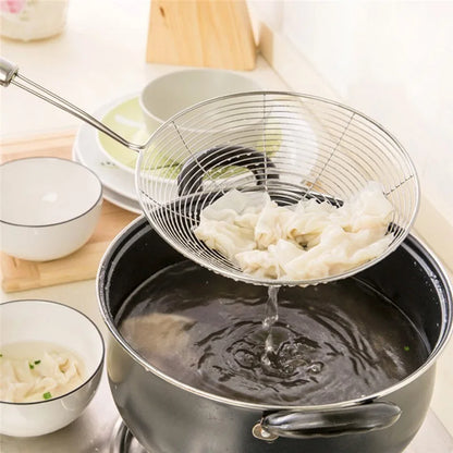 1/3/5pcs Stainless Steel Frying Strainer French Fries Spoon Wire Mesh Skimmer Colander Fryer Scoop Sieve Kitchen Supplies