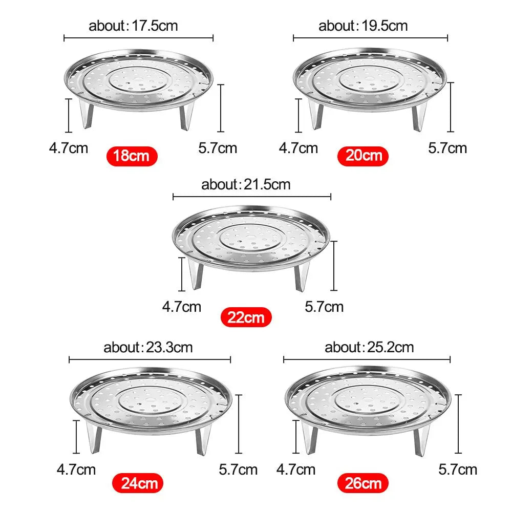 Nytt rustfritt stål Tray Stand Multifunction Cookwary Steames Shelf Pot Damping Damper Rack