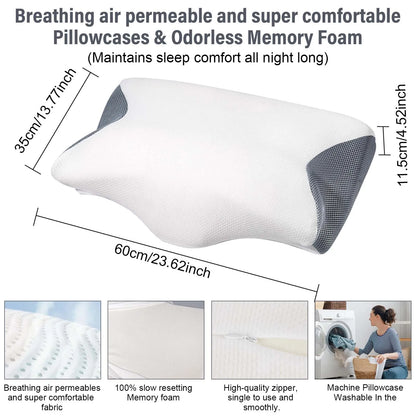1 pc Memory Foam Bed Orthopedic Pillow Neck Protection Slow Rebound Memory Pillow Butterfly Shaped Health Cervical Neck