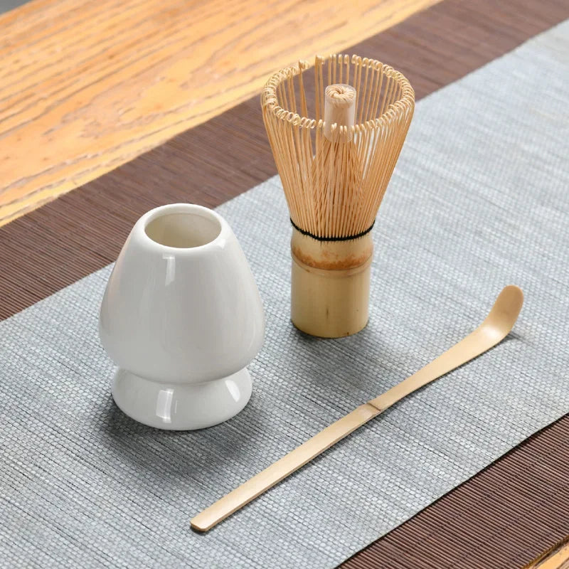 1-3Pcs Matcha Set Bamboo Whisk Teaspoon Ceramic Bowl Tranditional Tea Sets Home Tea-making Tools Accessories Birthday Gifts