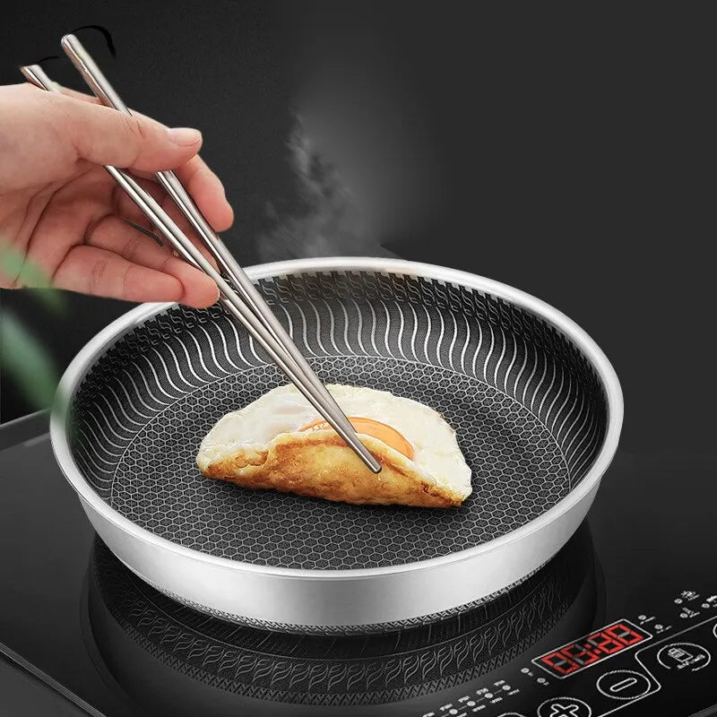 Gjenbrukbar stekepanne nonstick wok panne biff matlaging gryte skillet kjele induksjon enkeltsidig honningkake skillet kokekar