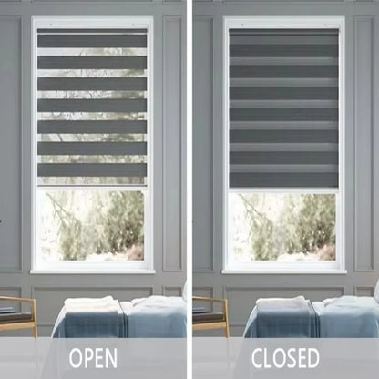 2025Customized Blinds Wifi And Phone Control Dual Fabric Rechargeable Zigbee  Motor Motorized Zebra Roller Blinds For Window