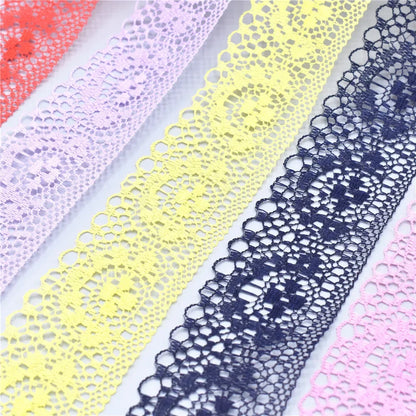 10 Yards/Lot High Quality Beautiful Lace Ribbon Tape 40MM Lace Trim DIY Embroidered For Sewing Decoration african lace fabric