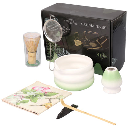 Japanese Matcha Tea Set Easy to Use Elegant Green Matcha Kit Smooth Help Relaxing Japanese Tea Making Set for Your Home Use