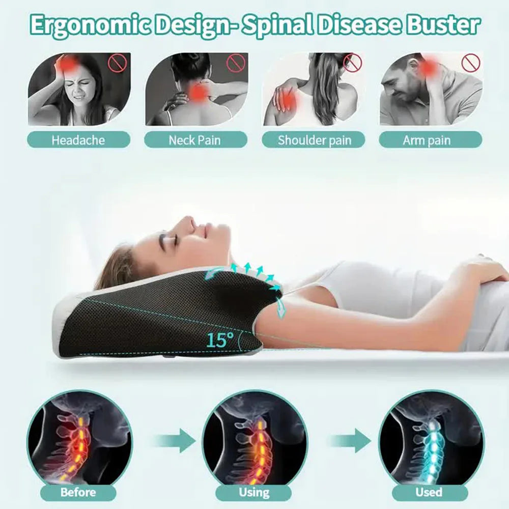 Sommerfugl søvnminne nakke pute sakte rebound komfortabelt minne skum søvnpute cervical ortopedisk nakke massasje seng pute pute