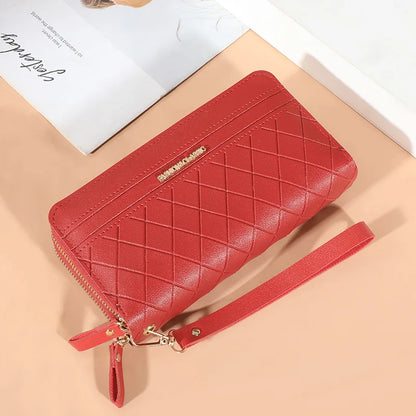 Long Women's Wallet Female Purses Tassel Coin Purse Card Holder Wallets Double Zipper Pu Leather Clutch Luxury Money Phone Bag