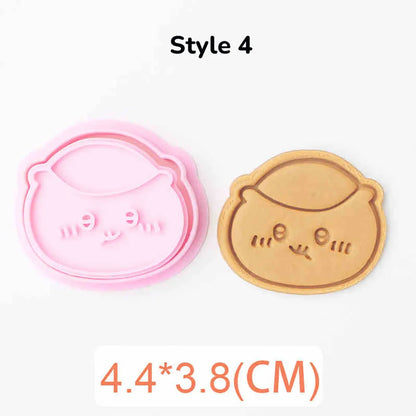 Cartoon Doll Cookie Cutters Pressable Biscuit Mold DIY Kitchen Baking Pastry Bakeware