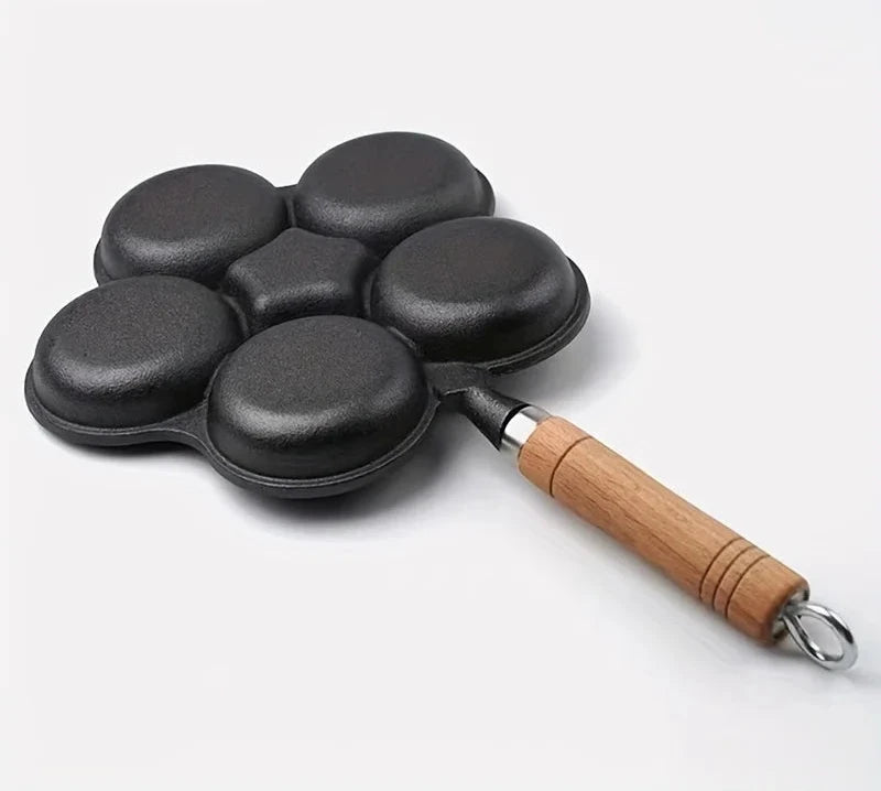 1 stk egg stekepanne nonstick pannekakepanner 5-hull