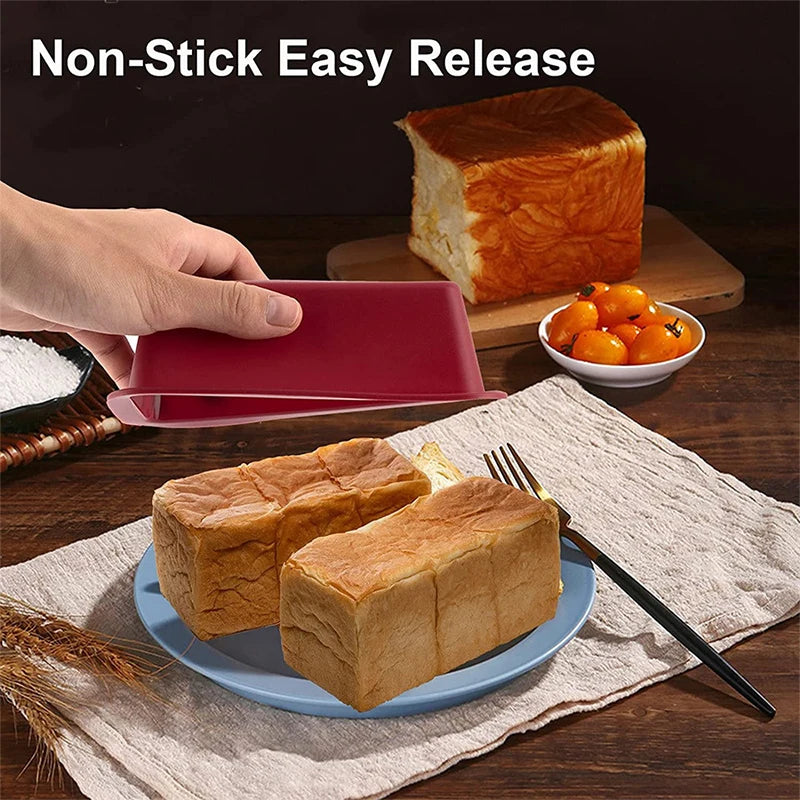 1Pc Mini Toast Silicone Mold Rectangular Cake Pan Cheese Cake Mold Bake Mold Bread Baking Tray