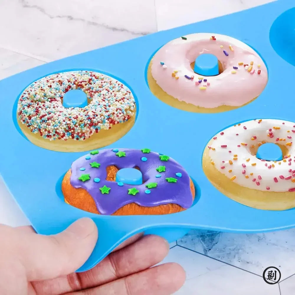 1/2pcs Silicone Muffins Donut Mold 6 Holes Baking Mould Non-Stick Baking Pastry Chocolate Cake Dessert DIY Bakeware