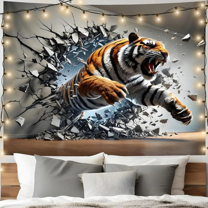 3Dtapestry of puppies, lions, and animals Suitable for male bedroom,living room, dormitory home decoration, cool male decoration