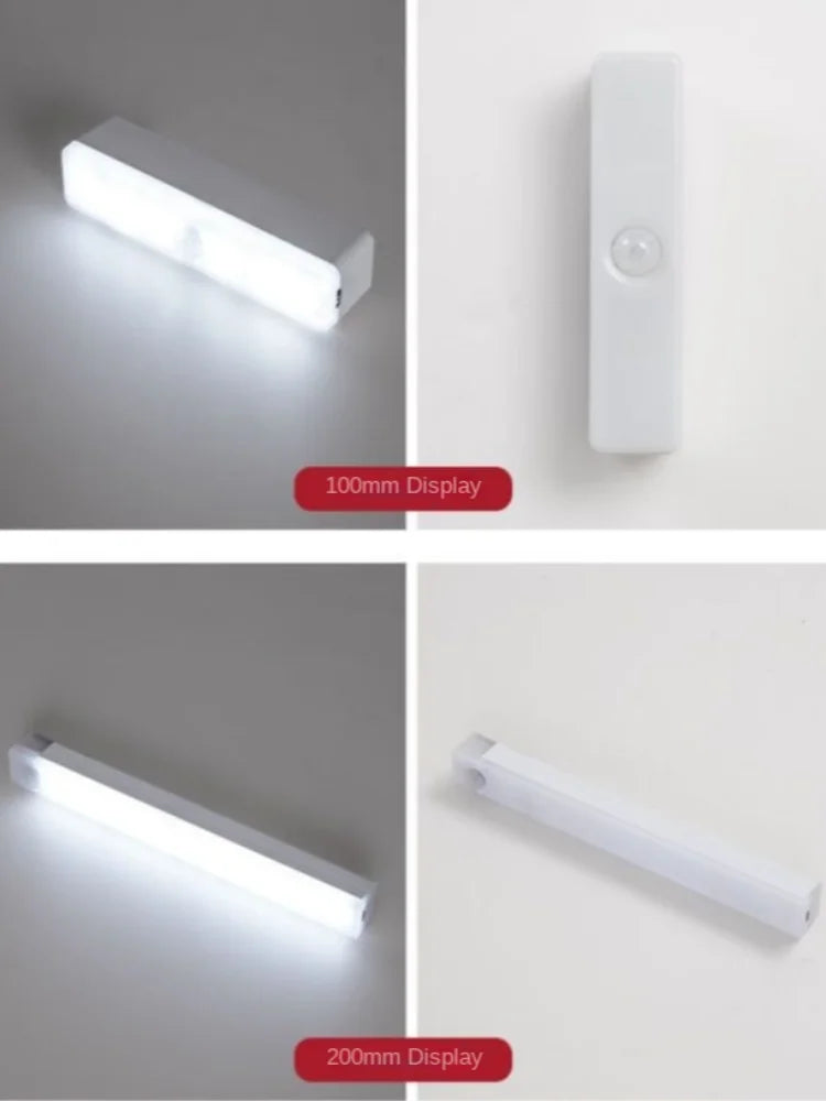 PIR Motion Sensor Bærbar genopladelig LED -lampe Bærbar indendørs belysning USB -lamper Lysbatterilys