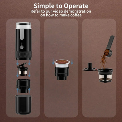 2024 Nieuw koffiezetapparaat Elektrische capsule Gemalen Koffie Brewer Portable Coffee Machine Fit Poeder en Capsule