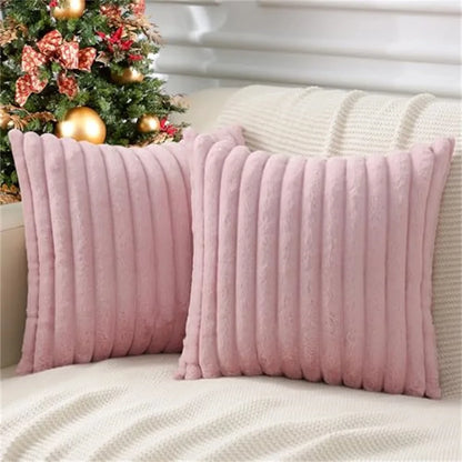Olanly Faux Fur Pillow Cover 50x50cm Nordic Solid Cushion Cover 45x45 Soft Fluffy Pillowcase Decor Plush Throw Pillow Case Sofa