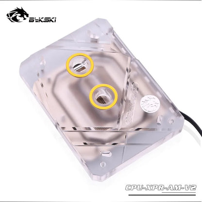 BYKSKI CPU Water Block Χρήση για AMD RYZEN3000 AM3 AM4 AM5 1950X TR4 X399 X570 Μητέρα / 5V 3PIN RGB ΦΩΤΙΣΜΟΣ / COPPER COPITOR