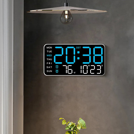 LED Screen Digital Wall Clocks 12/24H Table Clock with Adjustable Brightness Electronic Alarm Clock For Home Living Room Decor