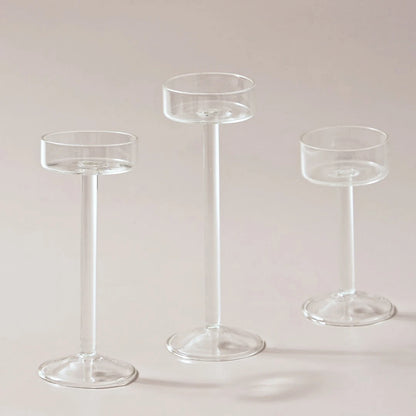 Glass Candle Holders Set Tealight Candle Holder Home Decor Wedding Table Centerpieces Crystal Holder Dinner table setting